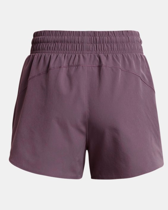 女士UA Flex Woven 3英寸短褲 in Purple image number 5